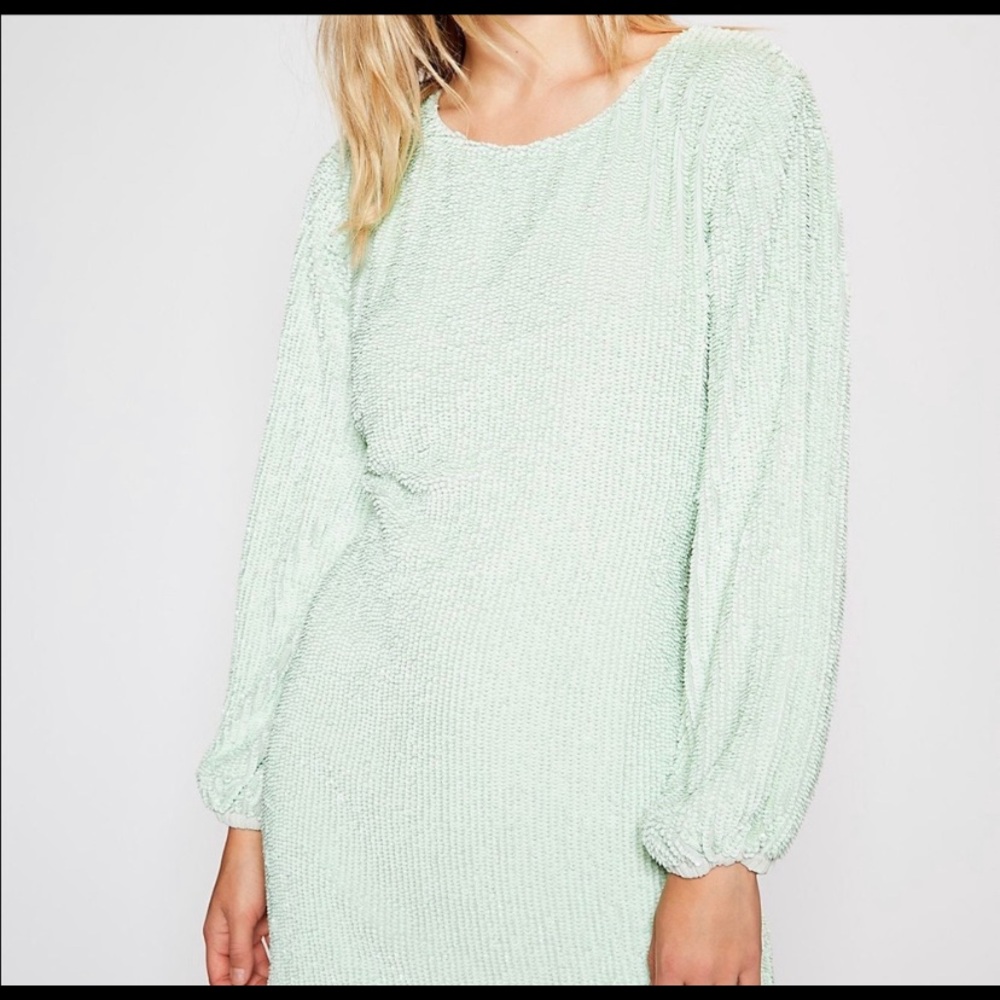 NWOT Free People Brooke sequin mini dress